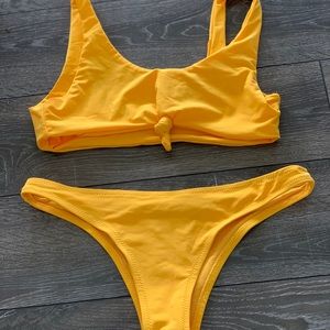 yellow bathing suit size large never worn